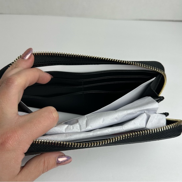 Kate Spade NWT Leila Pebble Leather Large Continental Wallet Black - Picture 6 of 16